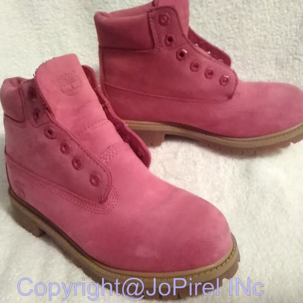 Chic style Timberland Pink Ankle Boot w/o laces